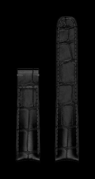 【純正】BAUME＆MERCIER アリゲーターストラップ ブラック Black Alligator Strap 20.0 MM - MX007FV3 Baume & Mercier