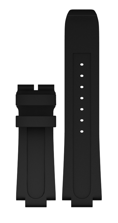 Black Rubber Strap 13.5 MM - MX005XFW Baume & Mercier Front