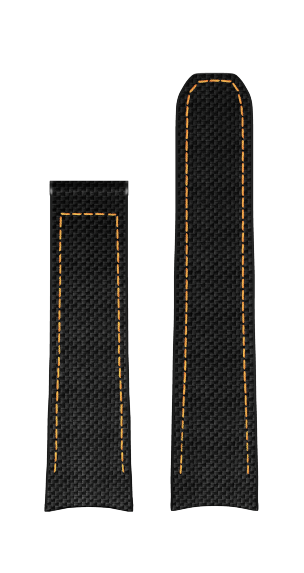 Black Calfskin Strap watch strap 20 MM - MX001SQW Baume & Mercier Front -