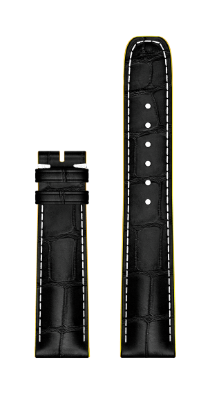 Bracelet Alligator Noir watch strap 21 MM - MXE04W4B Baume & Mercier Face -