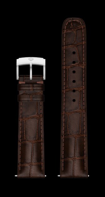 Baume & Mercier アンティーク ブラウン革ベルト 腕時計 Dark Brown Alligator Strap, Pin Buckle 20.0 MM - MXE09W4Q Baume