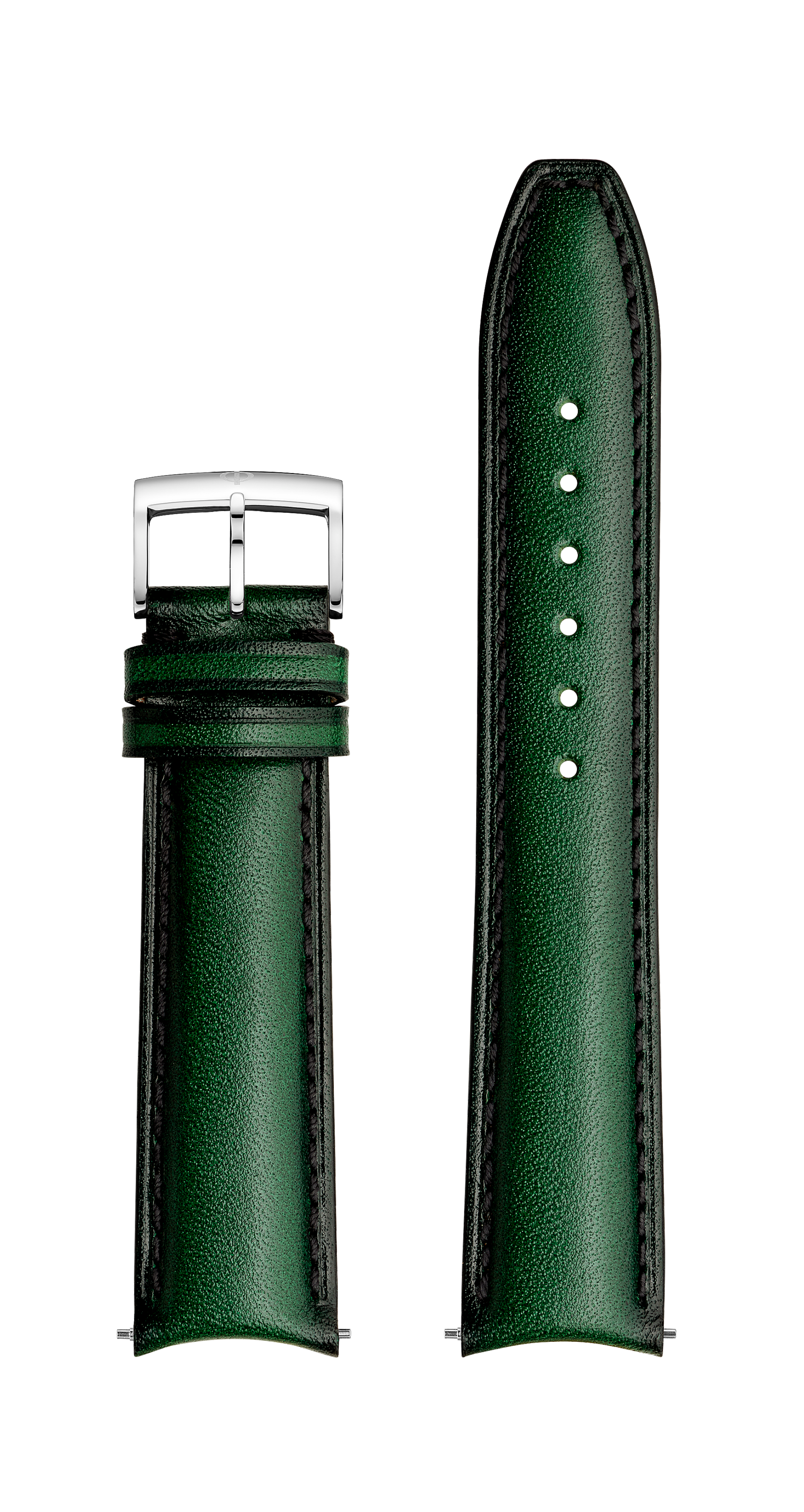Patina Green Calfskin Strap, Pin Buckle - MXE0KWQX Baume & Mercier Front