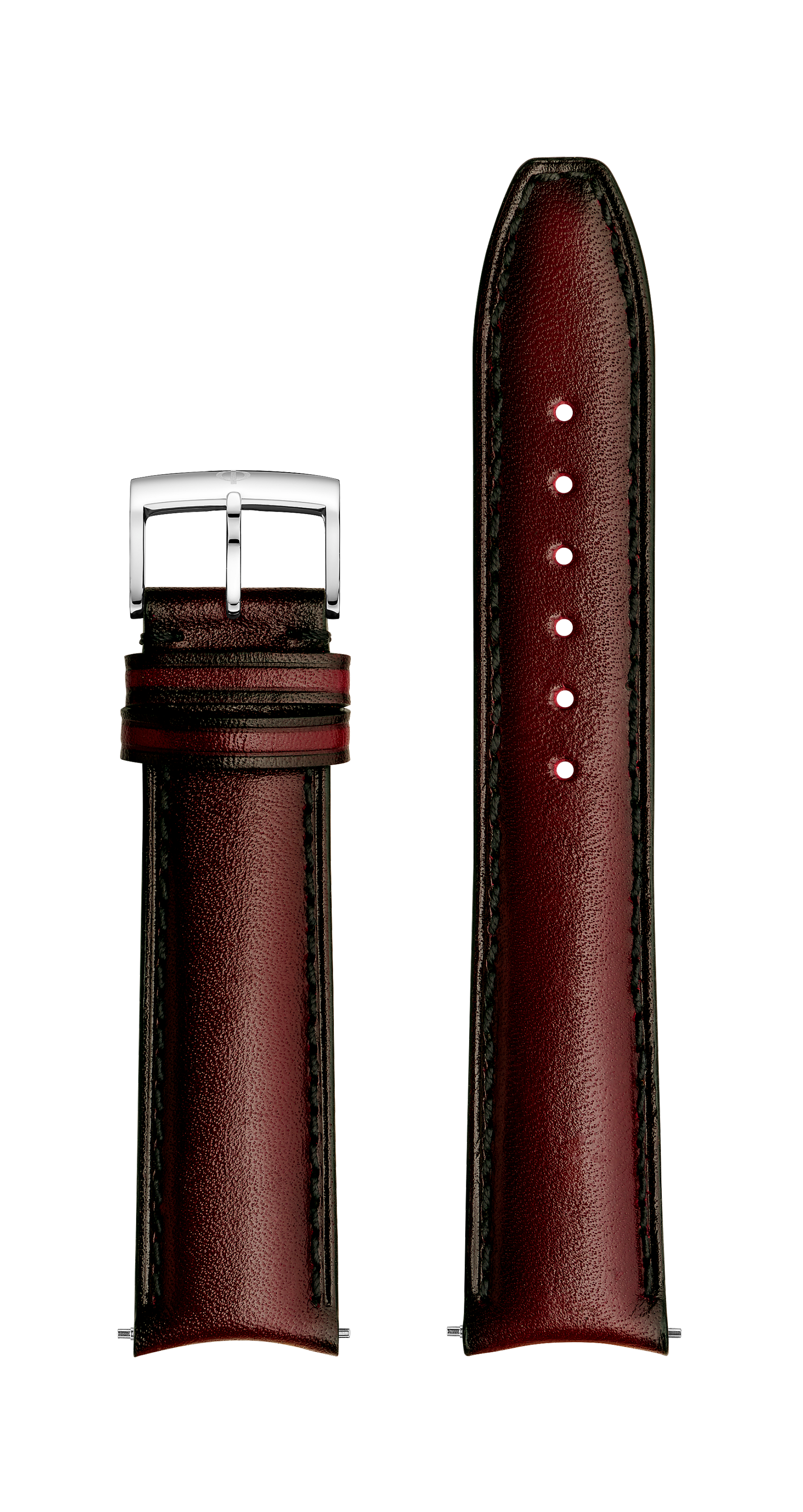 Patina Red Calfskin Strap, Pin Buckle - MXE0KWN6 Baume & Mercier Front
