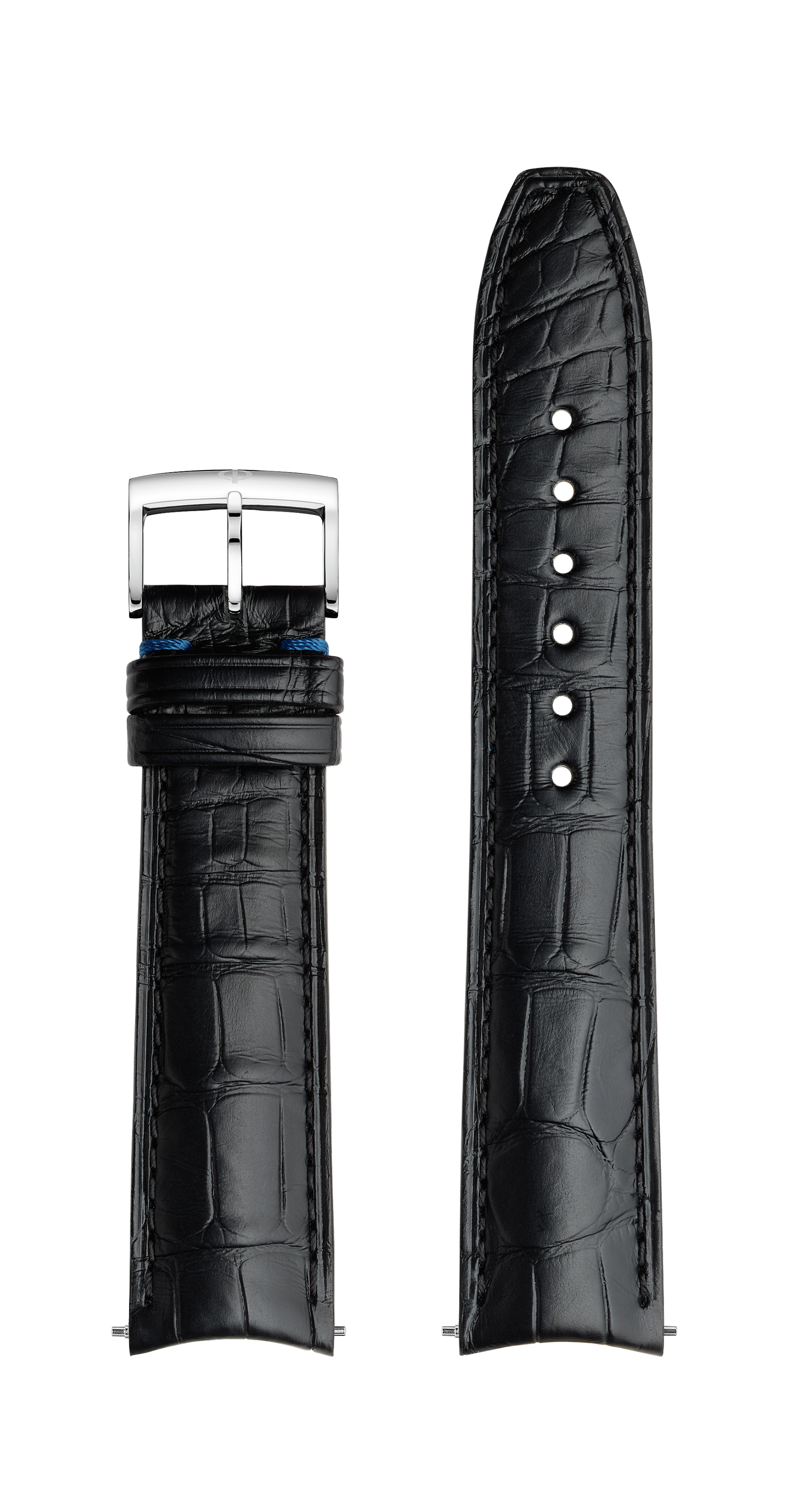 Black Alligator Strap, Pin Buckle 20.0 MM - MXE08FCS Baume & Mercier Front -