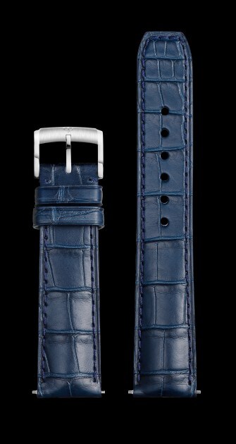Blue Alligator Strap Pin Buckle 20.0 MM MXE09W5C Baume Mercier