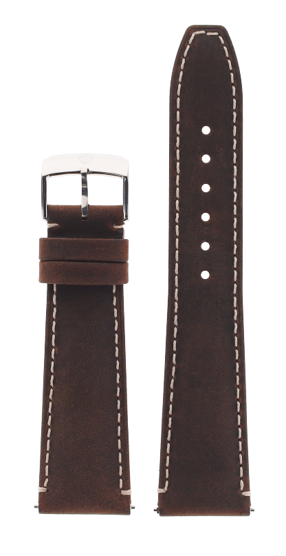 Brown Calfskin Strap, Steel Pin Buckle 22.0 MM - MXE07N7Q Baume & Mercier Front