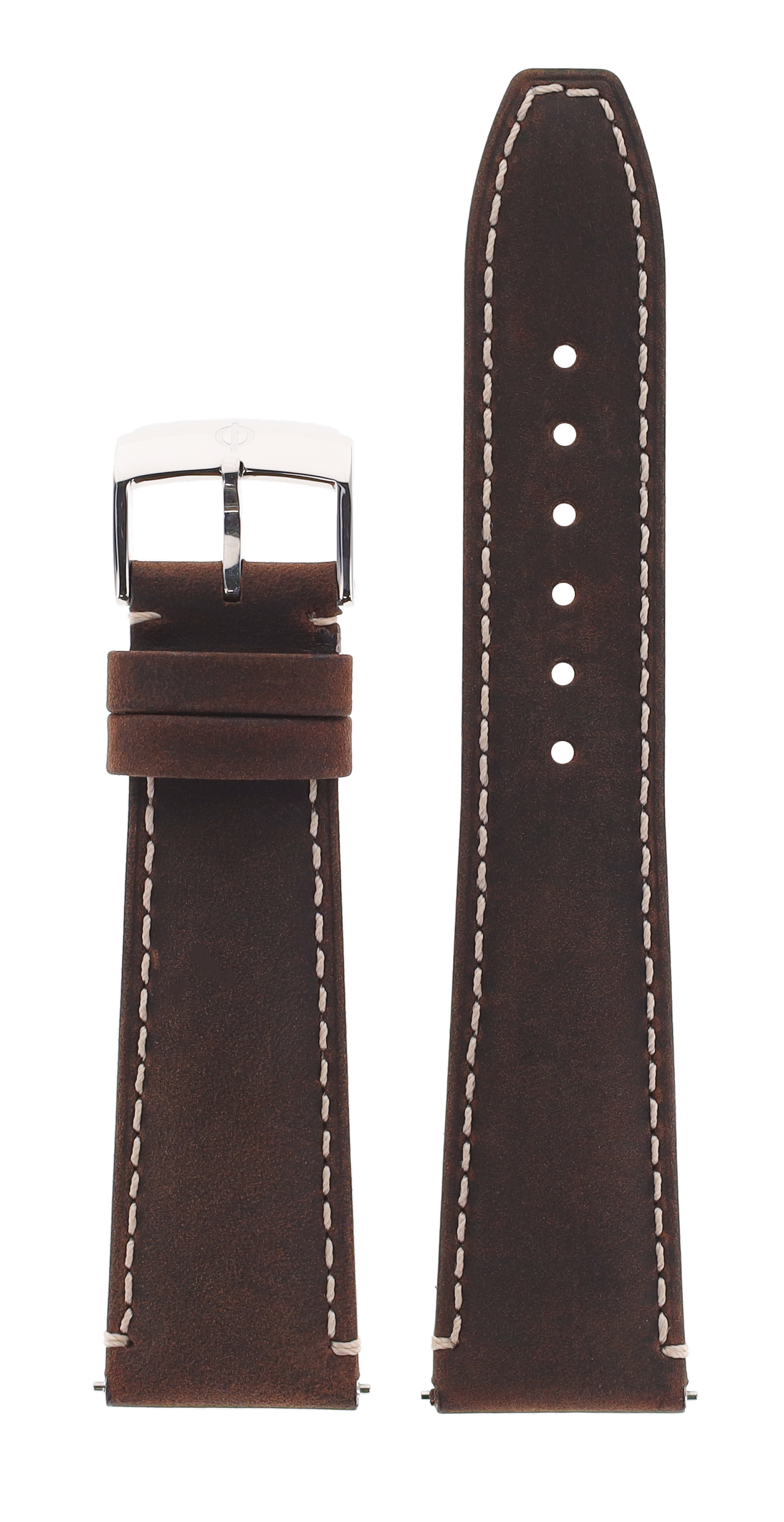 Brown Calfskin Strap, Steel Pin Buckle 22.0 MM - MXE07N7Q Baume & Mercier Front