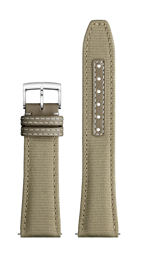 Sandfarbenes Canvas-Armband, Dornschließe 22.0 MM - MXE0N0S8 Baume & Mercier Front