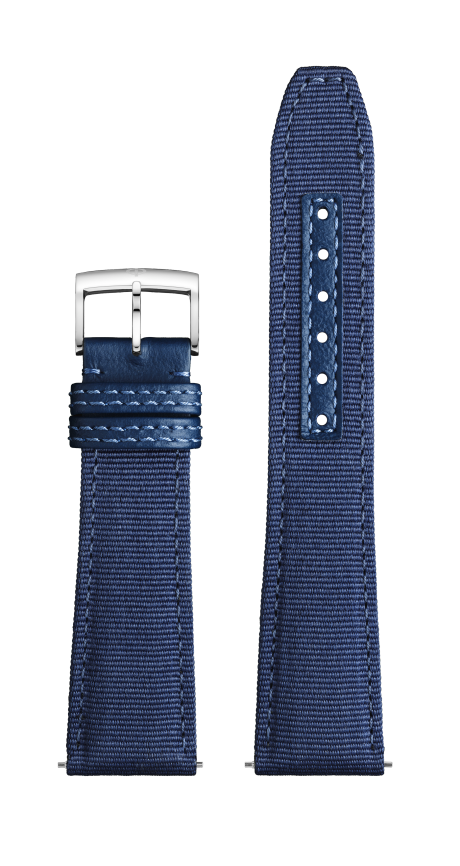 Blaues Canvas-Armband, Dornschließe 22.0 MM - MXE0N0QW Baume & Mercier Front
