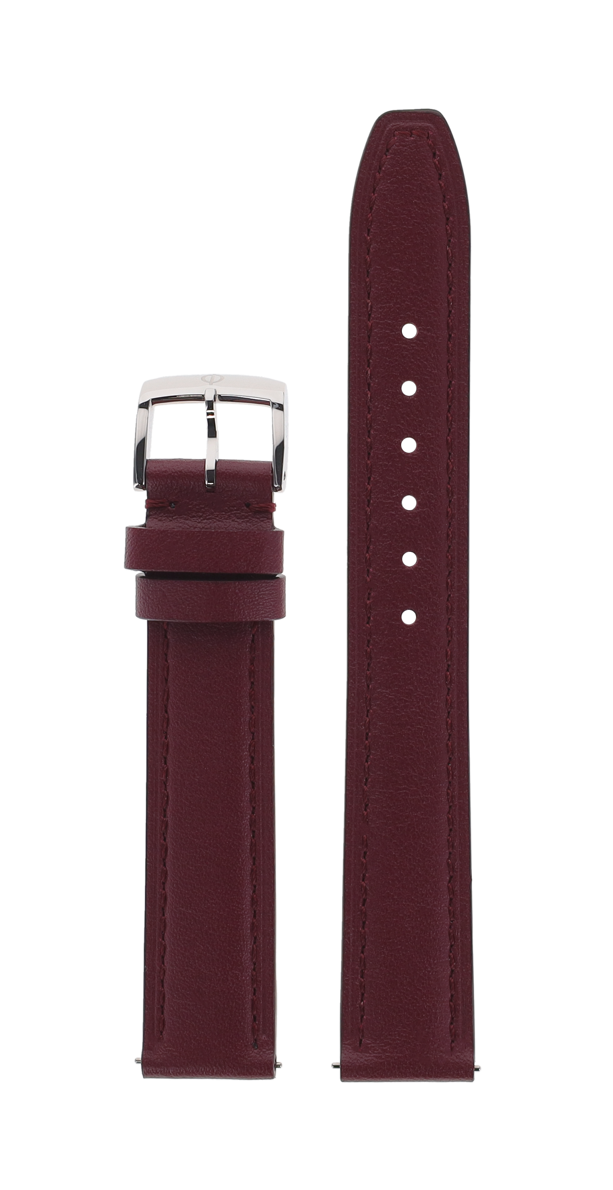 Cherry Red Calfskin Strap, Steel Pin Ardillon Buckle 15.0 MM - MXE0N0M2 Baume & Mercier Front