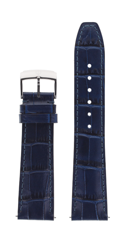 Dark blue Alligator-motif calfskin Strap 21.0 MM - MXE0N0RW Baume & Mercier Front