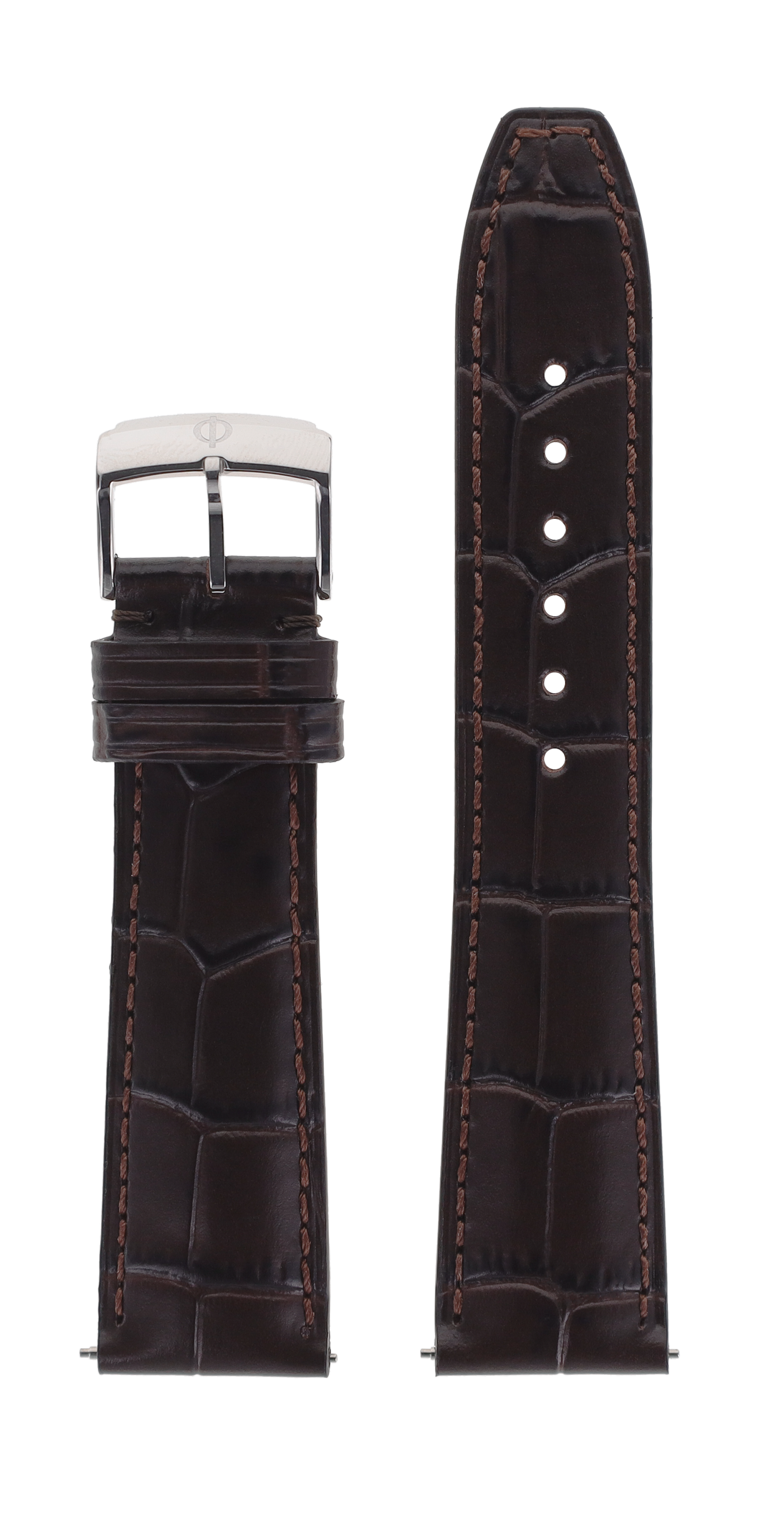 Dark brown Alligator-motif calfskin Strap 21.0 MM - MXE0N0MJ Baume & Mercier Front
