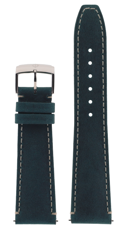 Oil Green Calfskin Strap, Steel Pin Buckle 22.0 MM - MXE07N80 Baume & Mercier Front