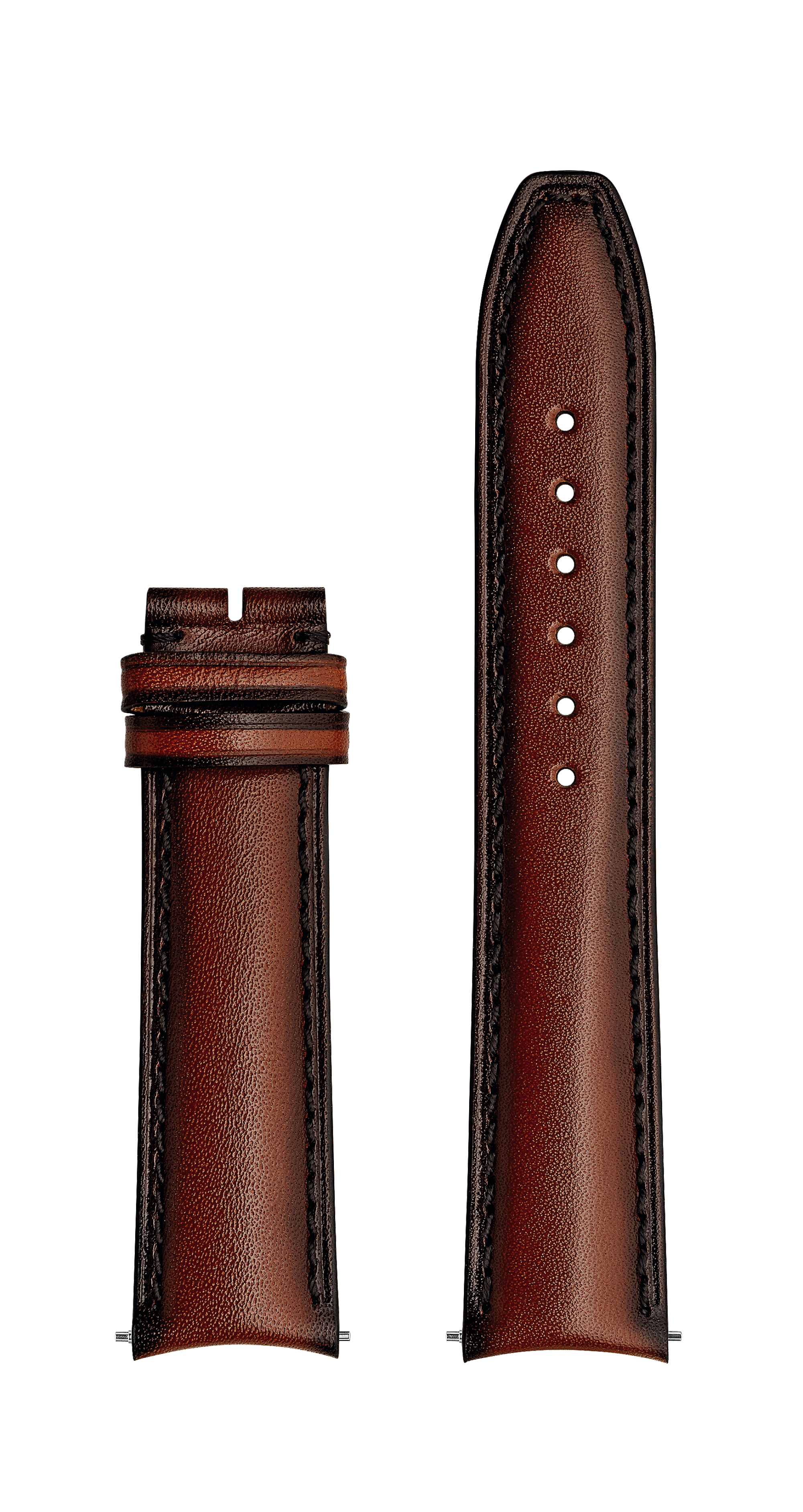 Armband aus patiniertem braunem Kalbsleder 20.0 MM - MXE0R0TX Baume & Mercier Front