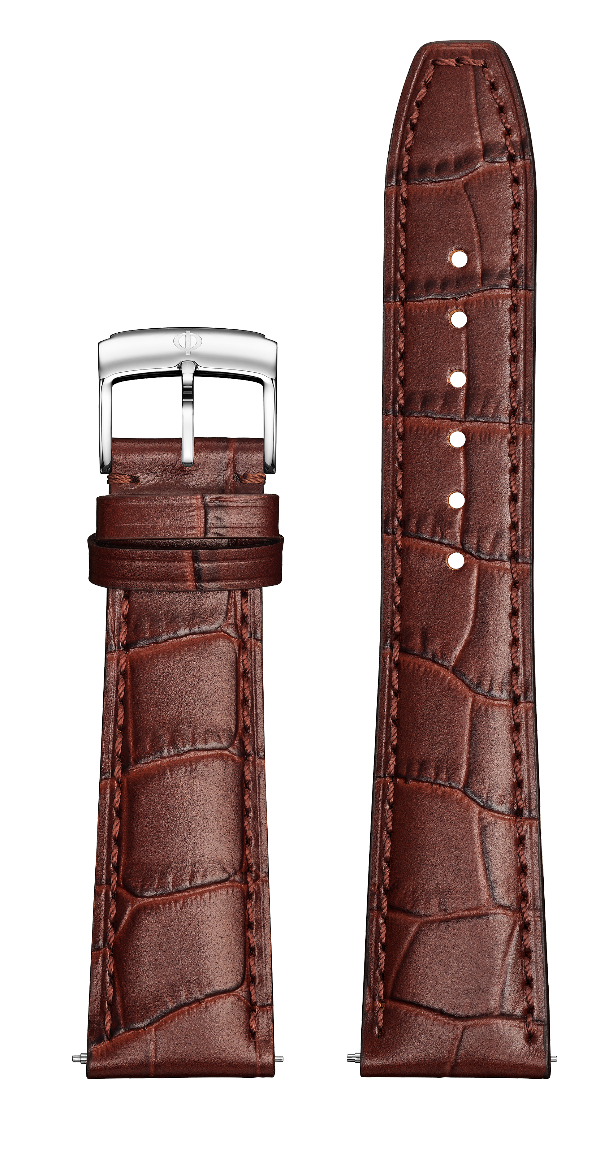 Brown Calfskin Strap, Pin Buckle 22.0 MM - MXE0N085 Baume & Mercier Front