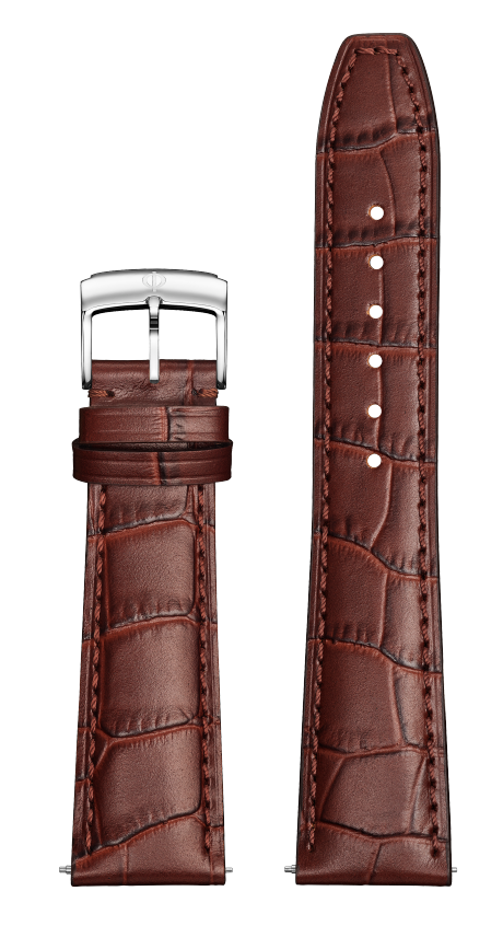 Brown Calfskin Strap, Pin Buckle 22.0 MM - MXE0N085 Baume & Mercier Front