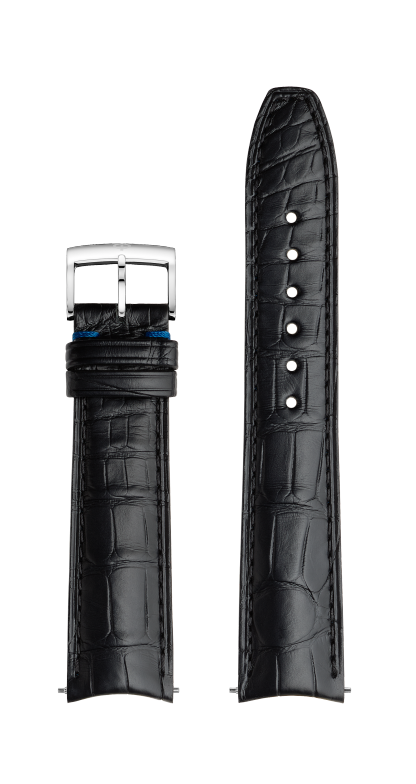 Black Alligator Strap, Pin Buckle MXE0N088