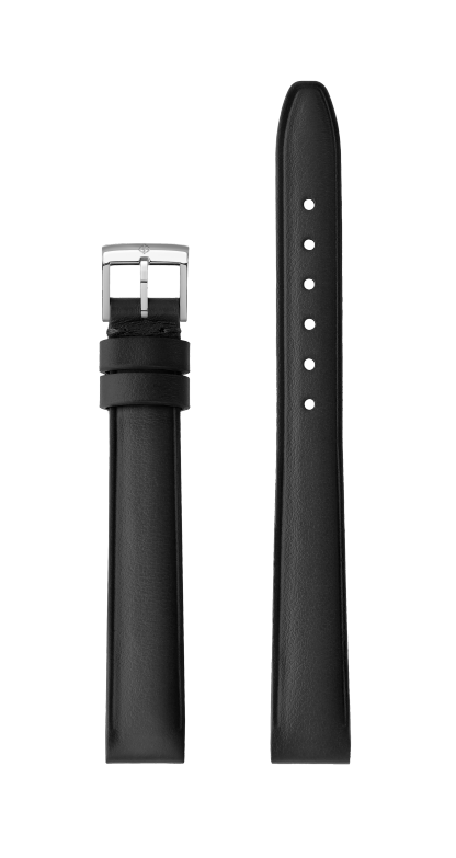 Black Calfskin Strap, Steel Pin Buckle 13.0 MM - MXE0XTQS Baume & Mercier Front