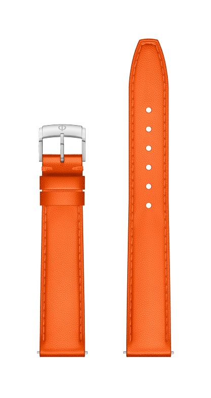 Cinturino in vitello color arancione, fibbia ad ardiglione 15.0 MM - MXE0RP60 Baume & Mercier Front